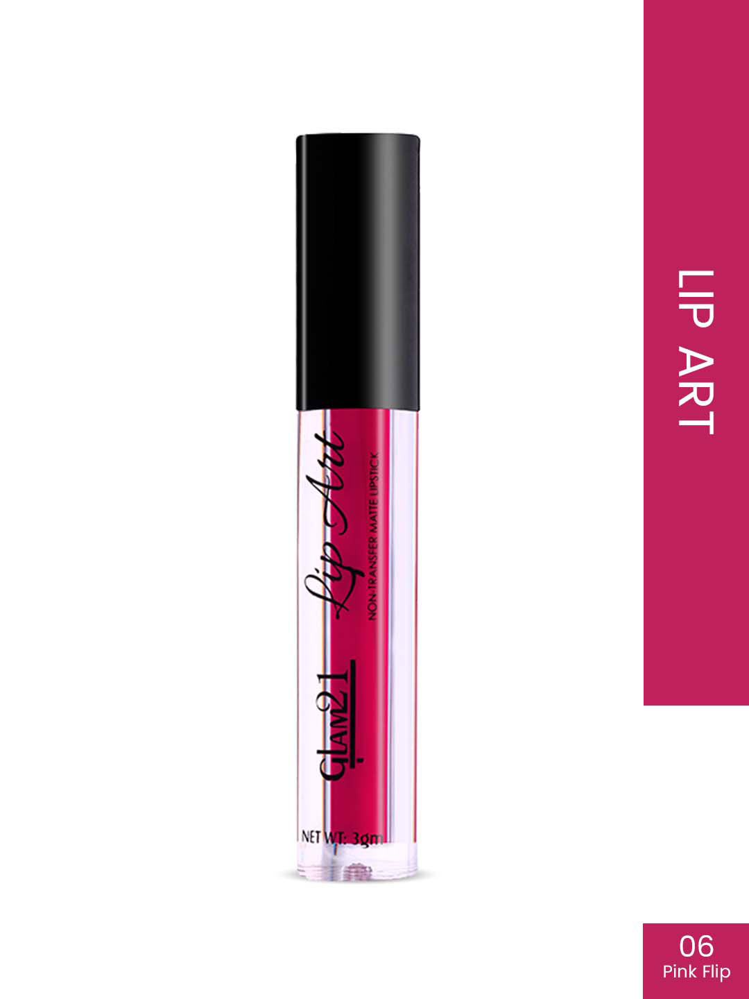 

GLAM21 Lip Art Non-Transfer Matte Liquid Lipstick 3 g - Pink Flip 06