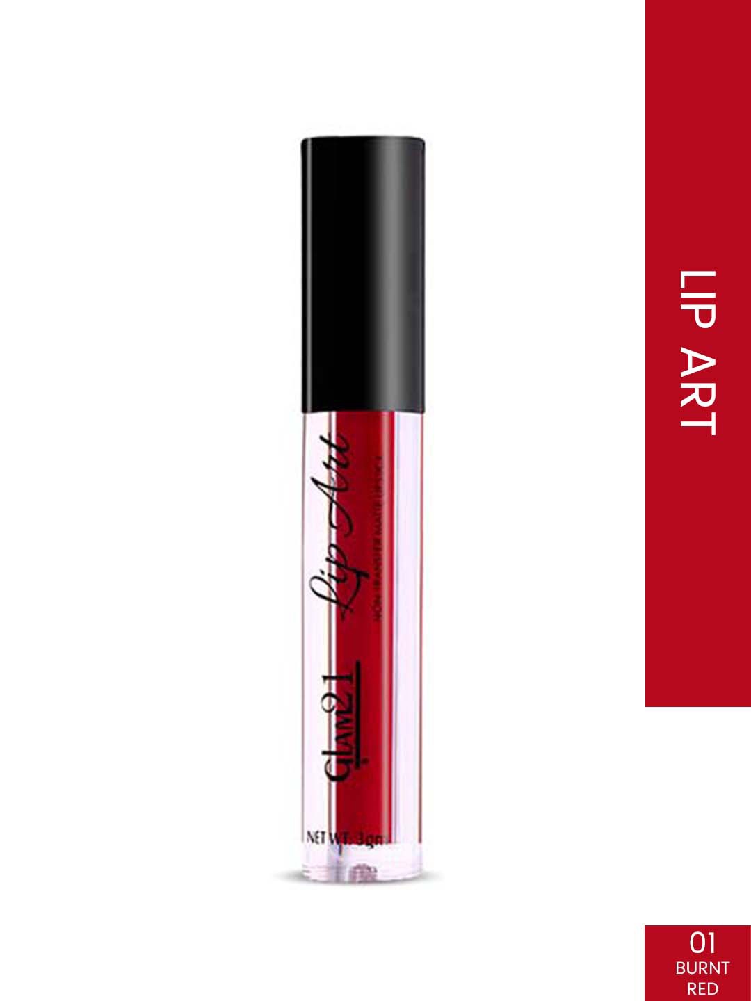 

GLAM21 Lip Art Non-Transfer Matte Liquid Lipstick 3 g - Burnt Red 01
