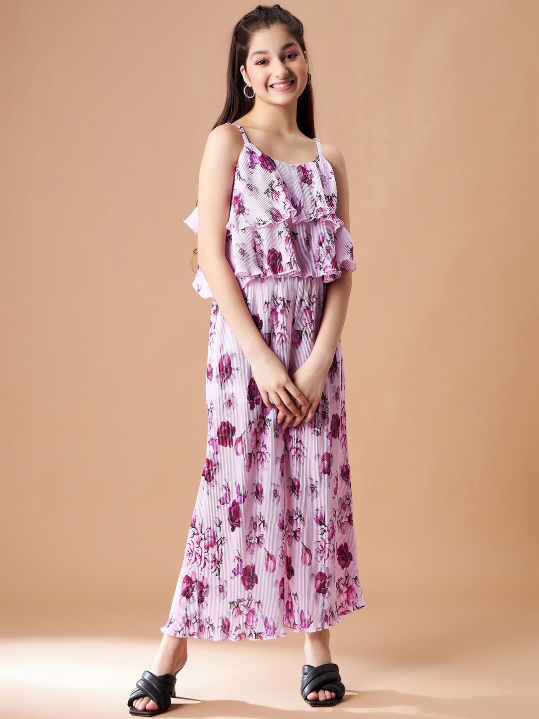 

Cherry & Jerry Girls Printed Top with Trousers, Pink