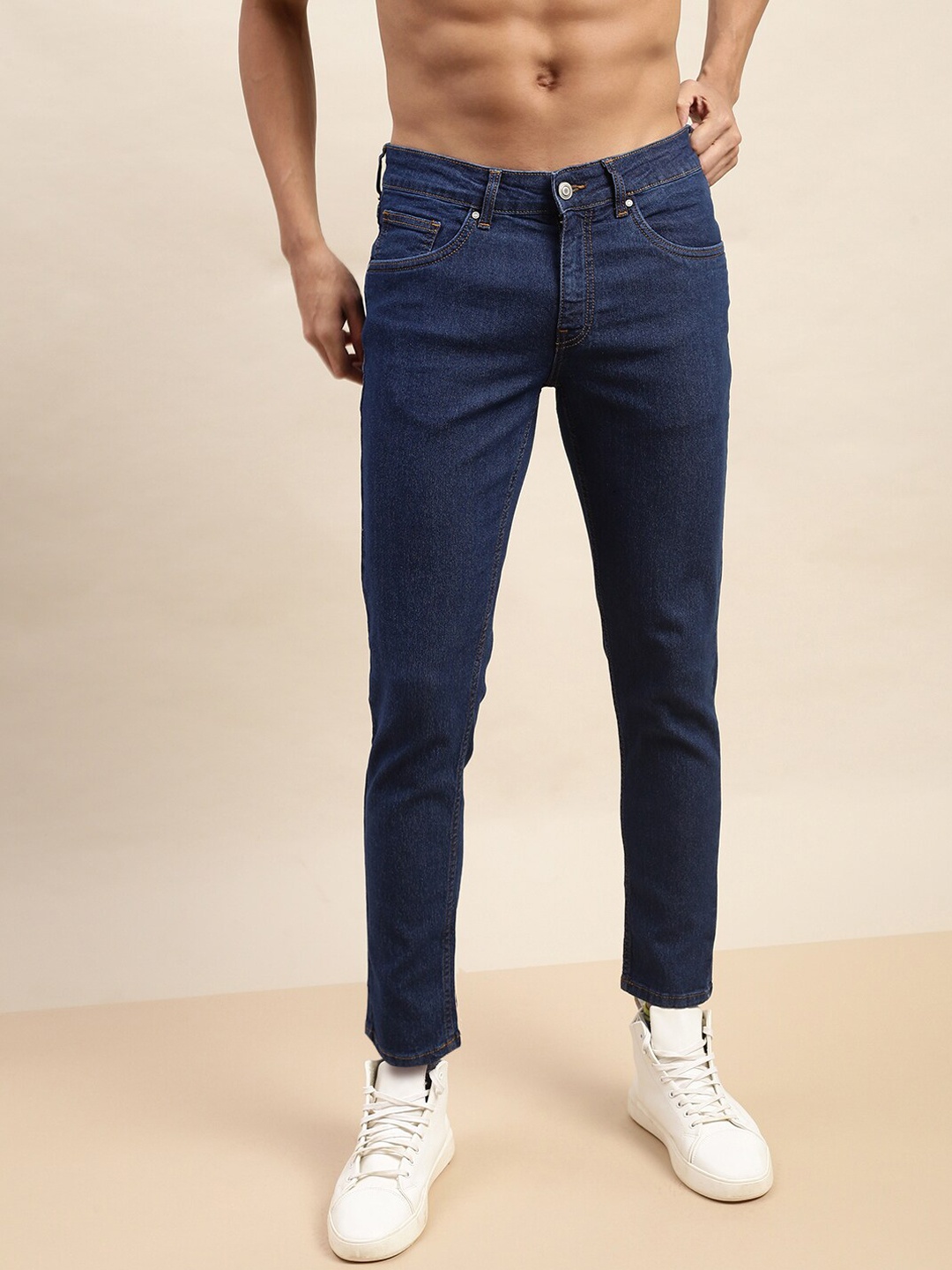 

VEIRDO Men Blue Original Mid-Rise Slim Fit Stretchable Jeans