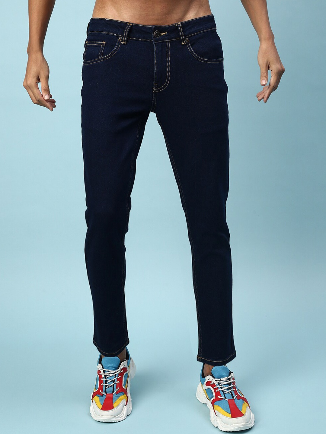

VEIRDO Men Blue Original Slim Fit Mid-Rise Stretchable Jeans