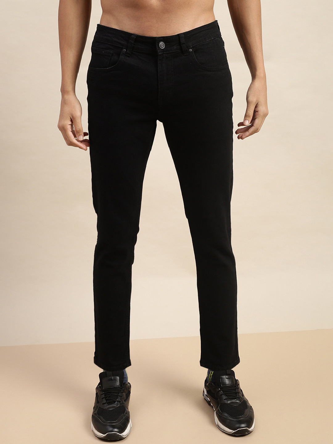 

VEIRDO Men Black Original Slim Fit Stretchable Cotton Jeans