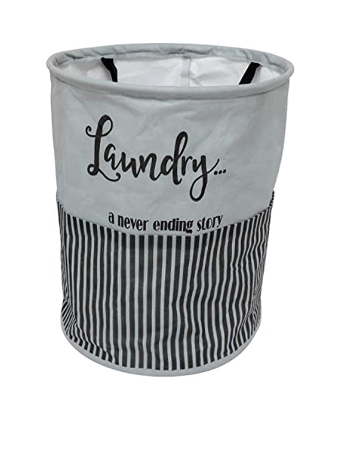 

Perpetual Grey & Black Printed Foldable Laundry Bag - 45L