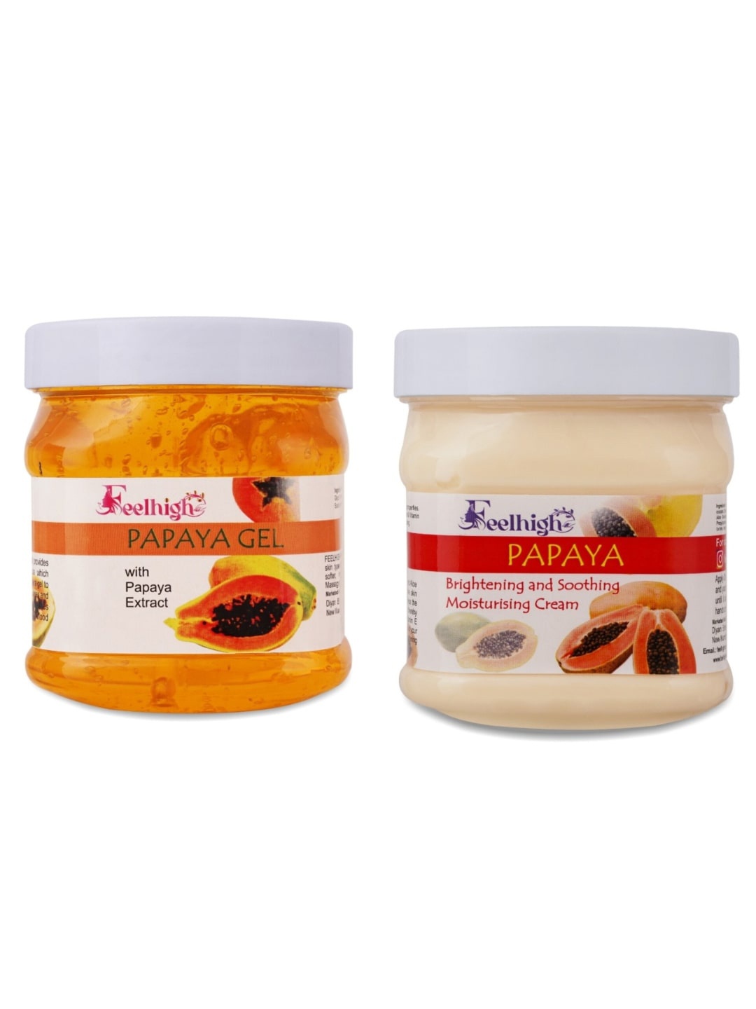 

FEELHIGH Set Of 2 Papaya Facial Kit-500 ml Each, Orange
