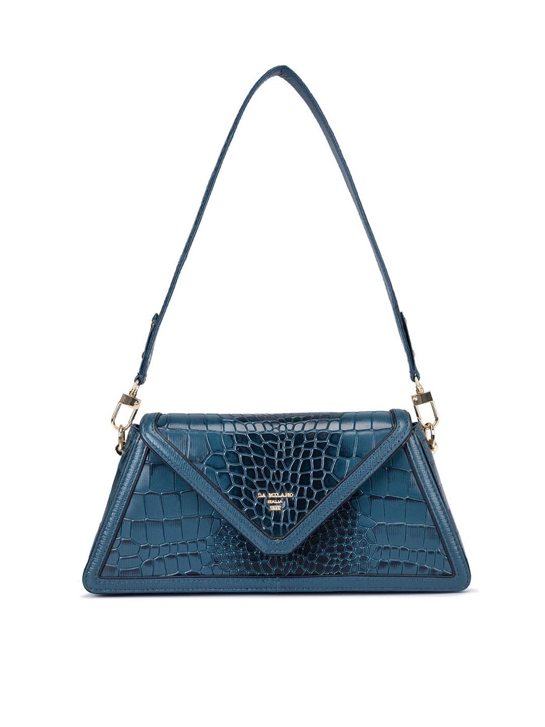 

Da Milano Leather Structured Sling Bag, Blue
