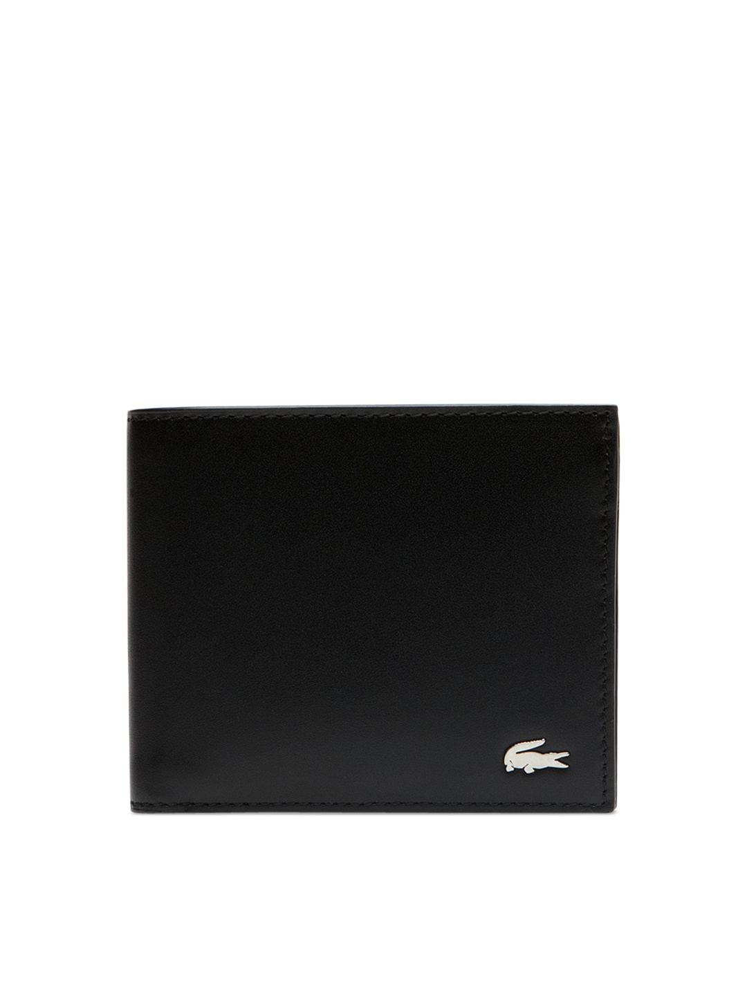 

Lacoste Men Black Solid Two Fold Wallet