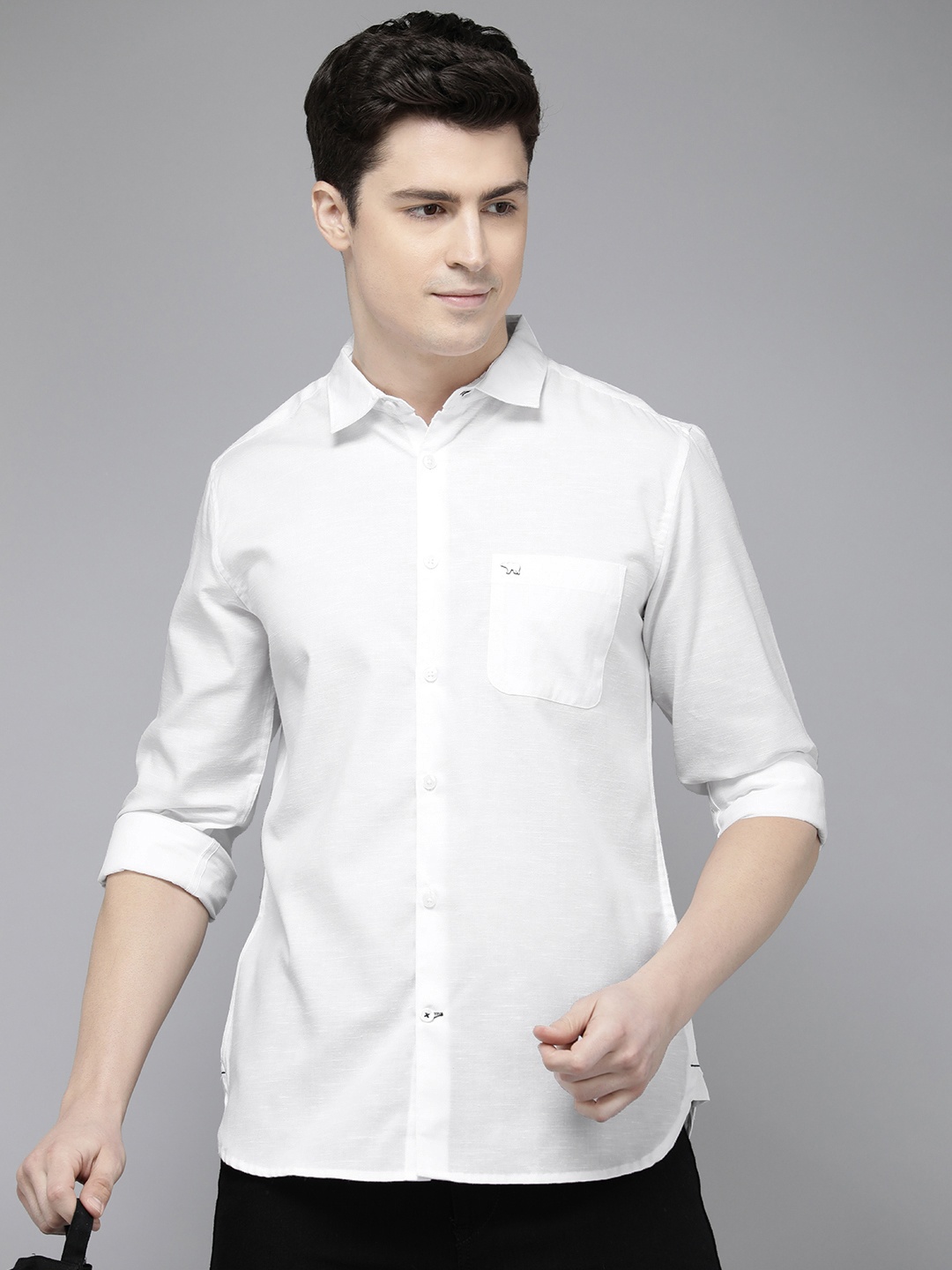 

THE BEAR HOUSE Men Slim Fit Casual Shirt, White