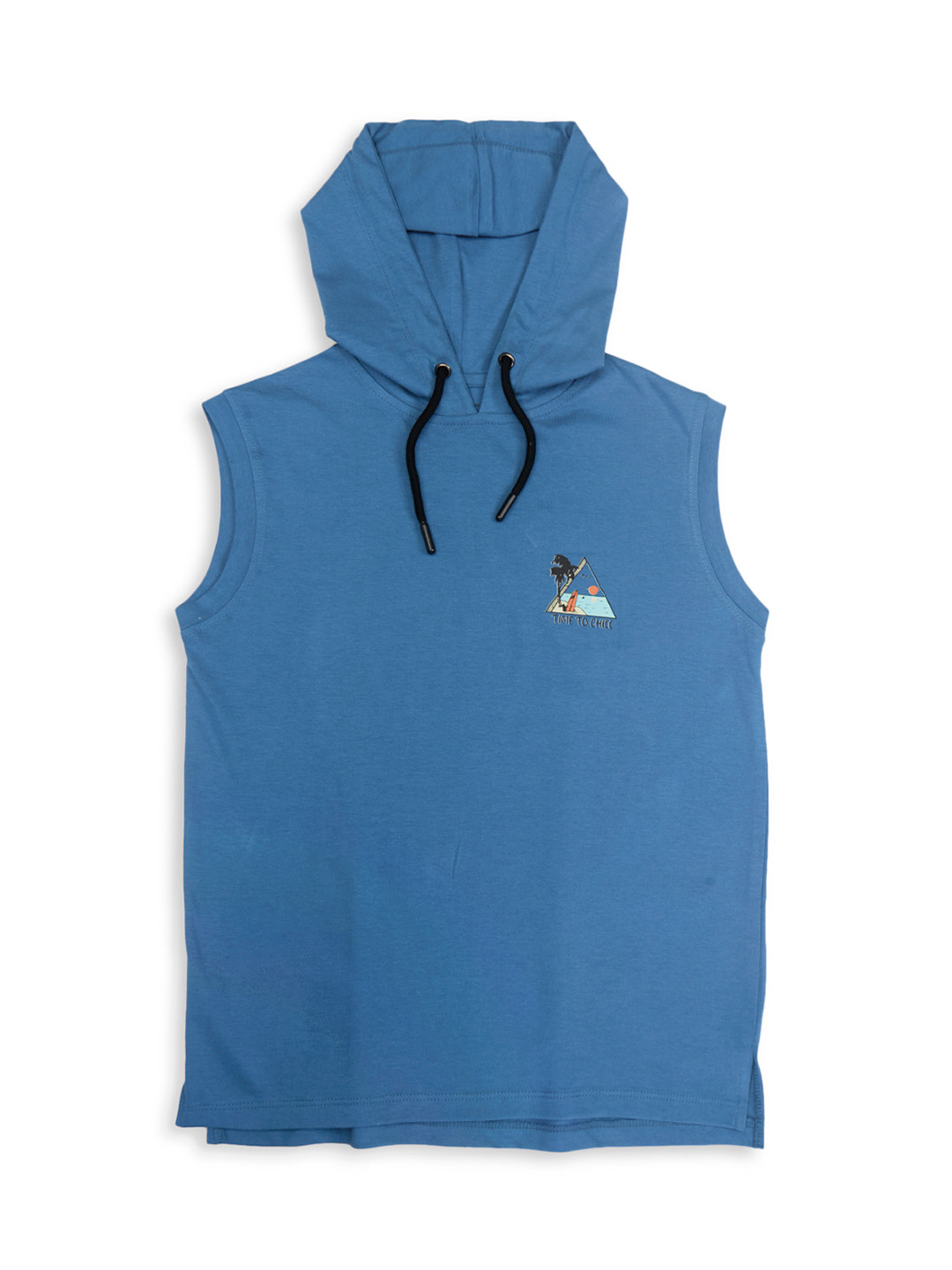 

My Milestones Boys Hooded Cotton T-shirt, Blue