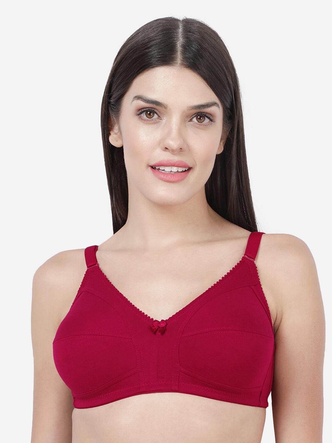 

Susie Non-Padded Non-Wired Full Coverage Cotton T-Shirt Bra, Red