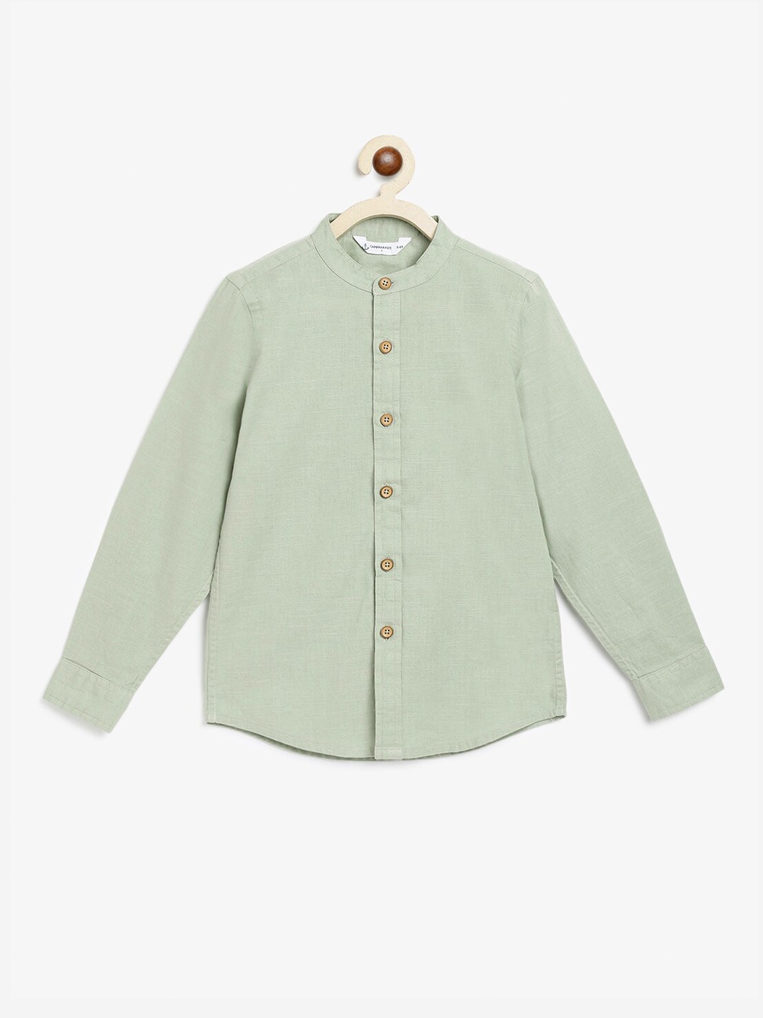 

Campana Boys Opaque Casual Cotton Shirt, Green