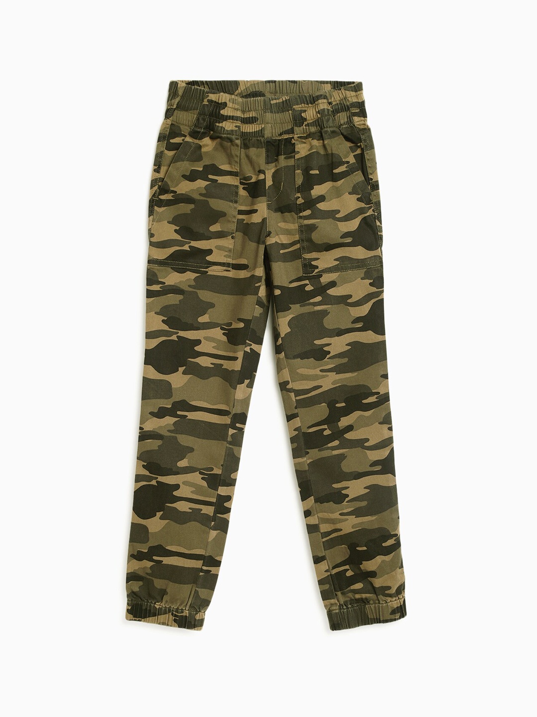 

Campana Boys Camouflage Printed Cotton Joggers, Khaki