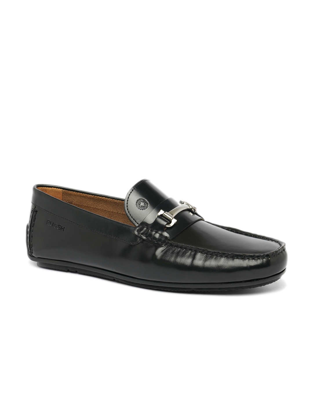 

Ruosh Men Nubuck Horsebit Loafers, Black