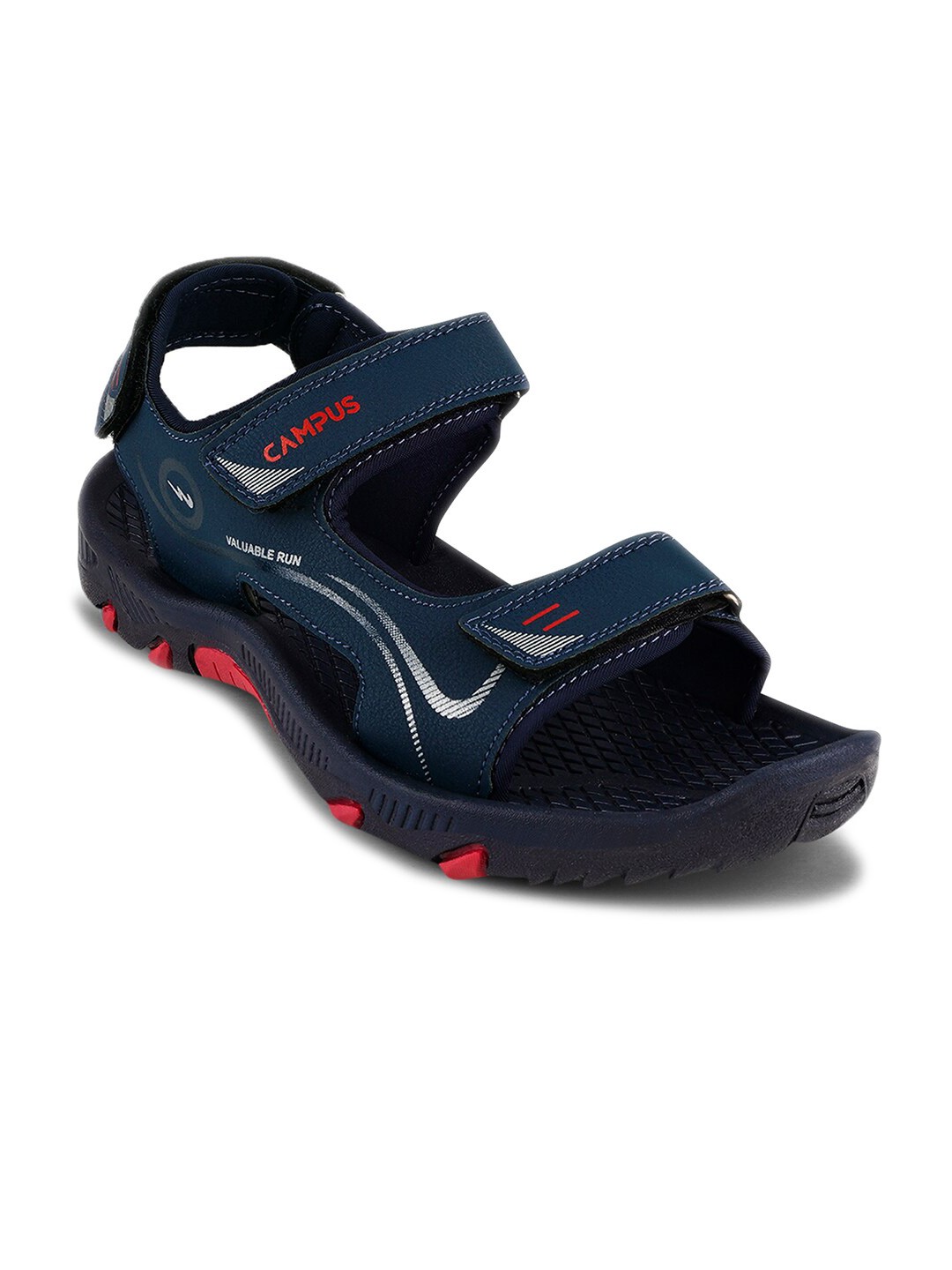 

Campus Men Textured Sports Sandals, Navy blue