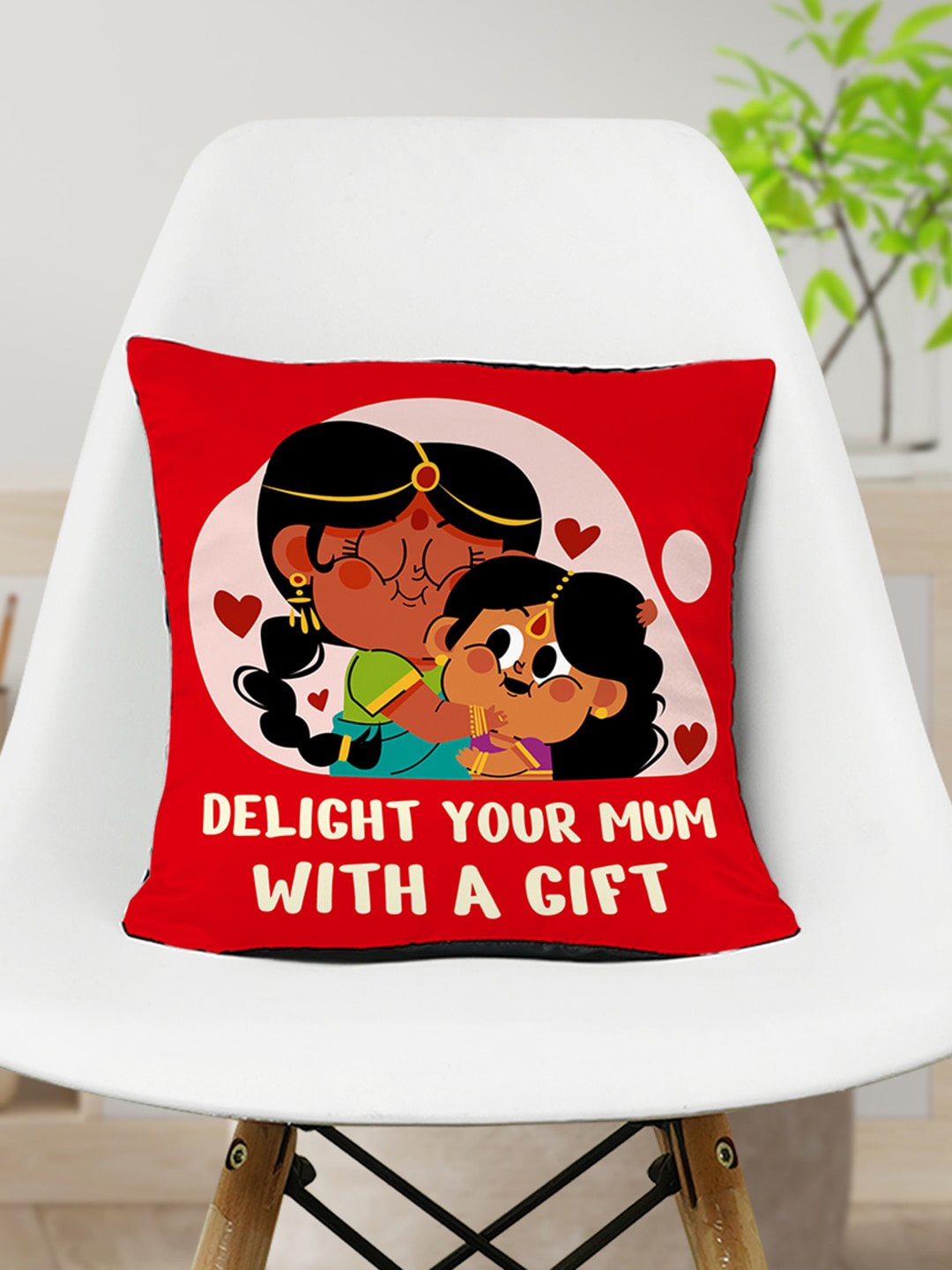 

Crazy Corner Mother's Day Red & Black Printed Pre-Filled Cushion