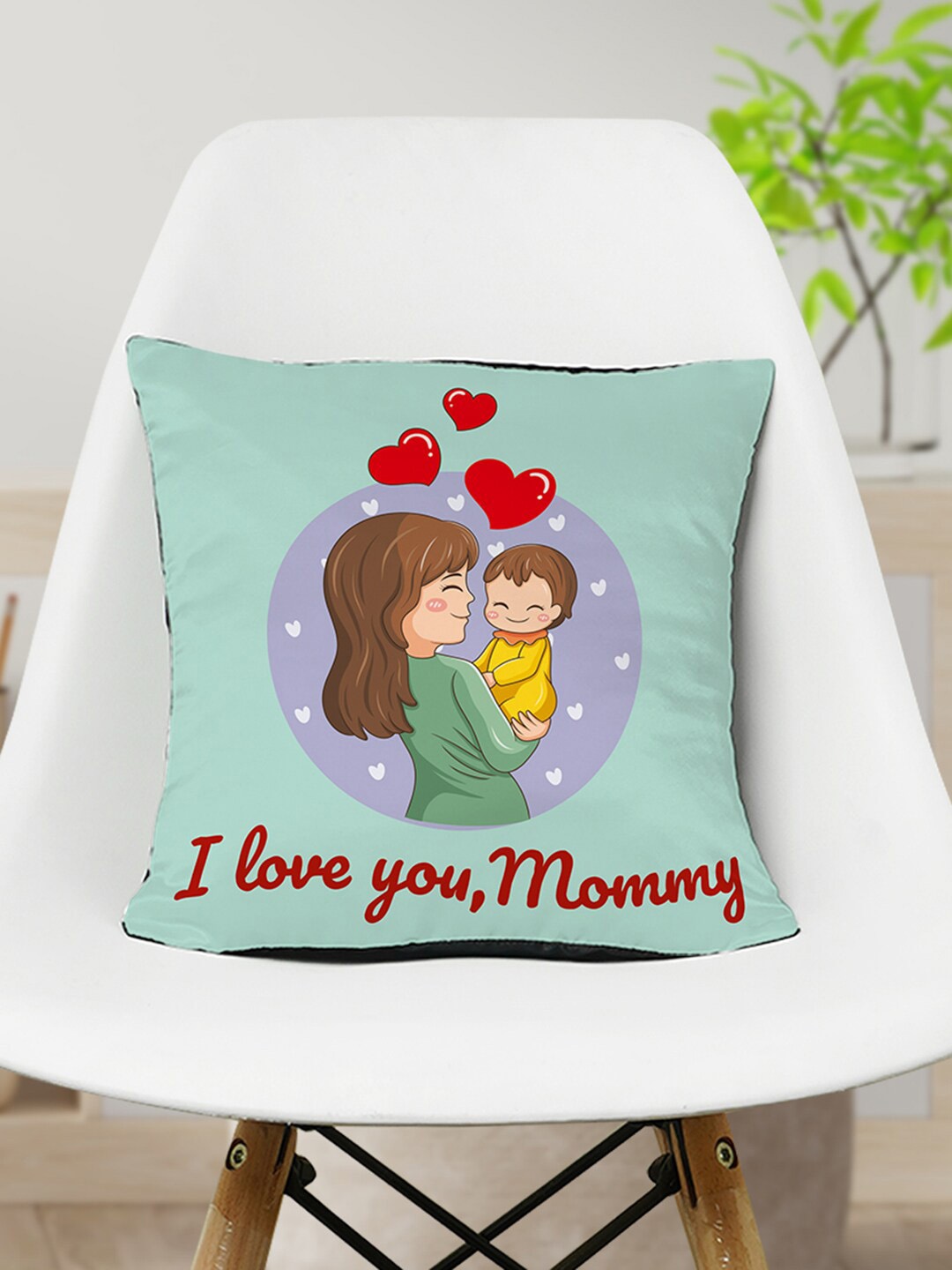 

Crazy Corner Mother's Day Green & Red Printed Pre-Filled Cushion