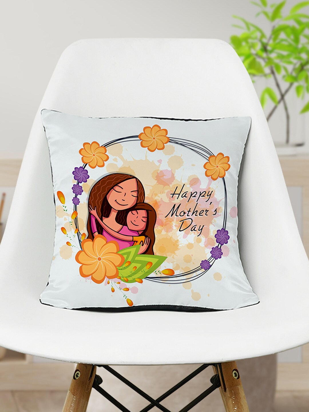 

Crazy Corner Mother's Day White & Yellow Printed Pre-Filled Cushion