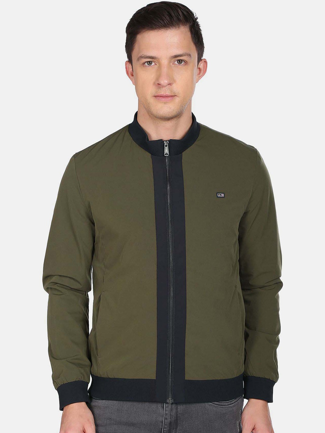 

Arrow Sport Mock Collar Bomber Jacket, Green