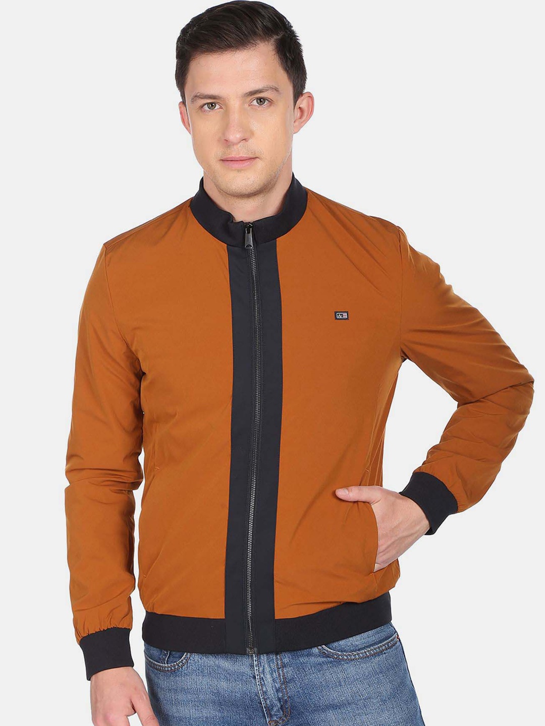 

Arrow Sport Mock Collar Bomber Jacket, Rust