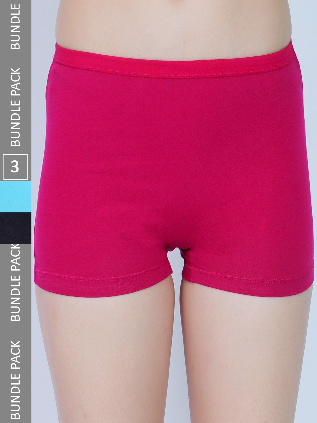 

LADYLAND Women Pack Of 3 Assorted Cotton Full Coverage Boyshorts