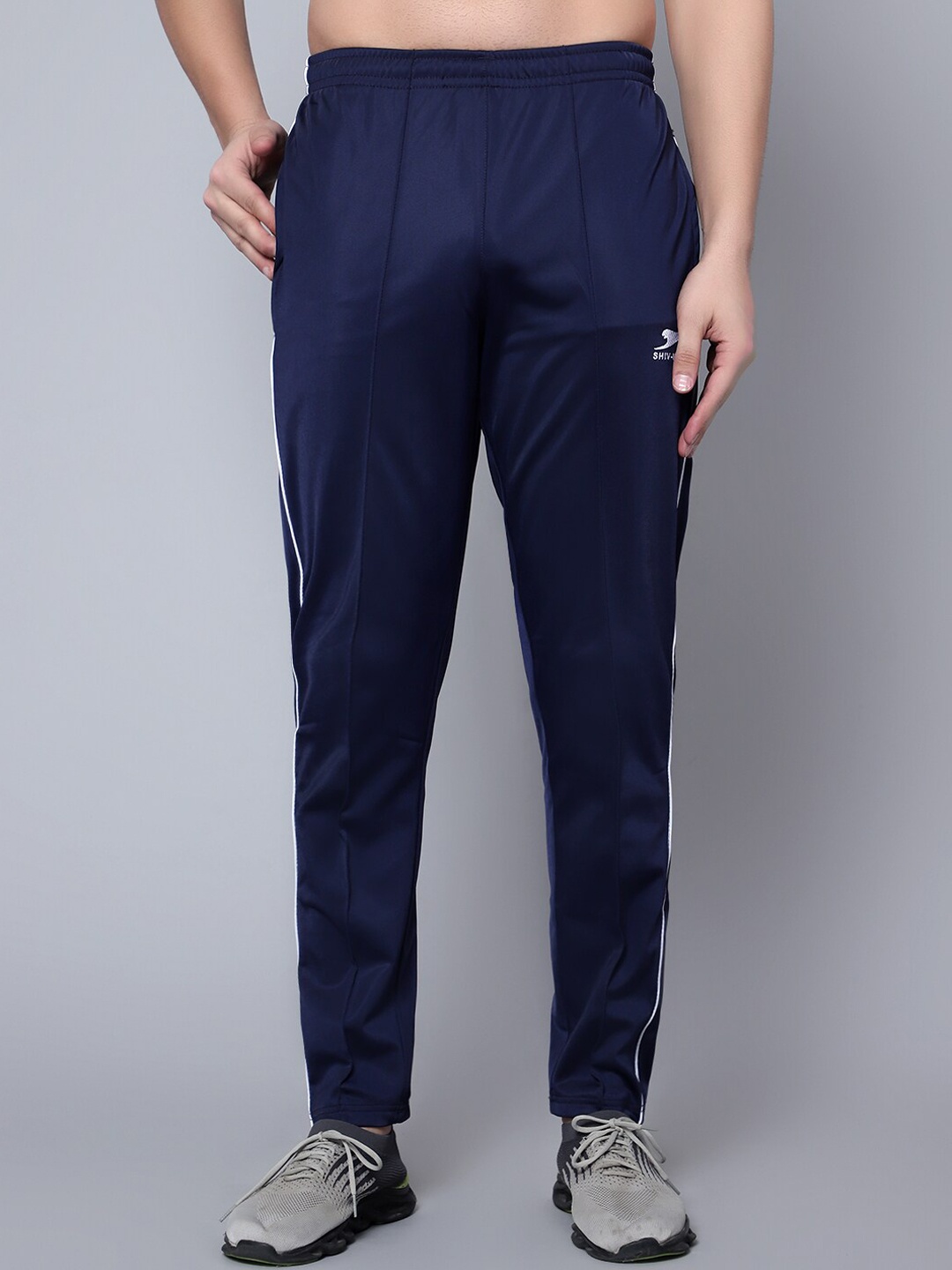 

Shiv Naresh Men Regular-Fit Dry Fit Track Pants, Navy blue