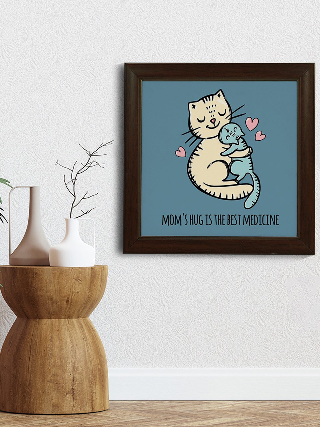 

Crazy Corner Mother's Day Blue & White Wooden Photo Frame, Brown