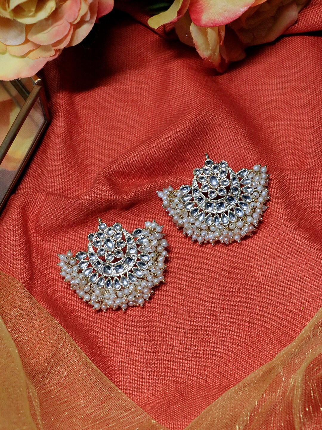 

Ishhaara Gold-Plated Chandbalis Half Moon Earrings