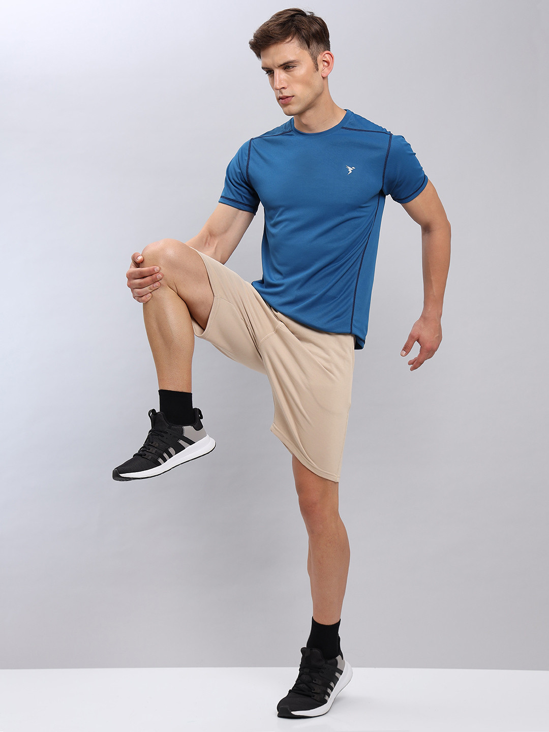 

Technosport Round Neck Antimicrobial Slim Fit Sports T-Shirt, Blue