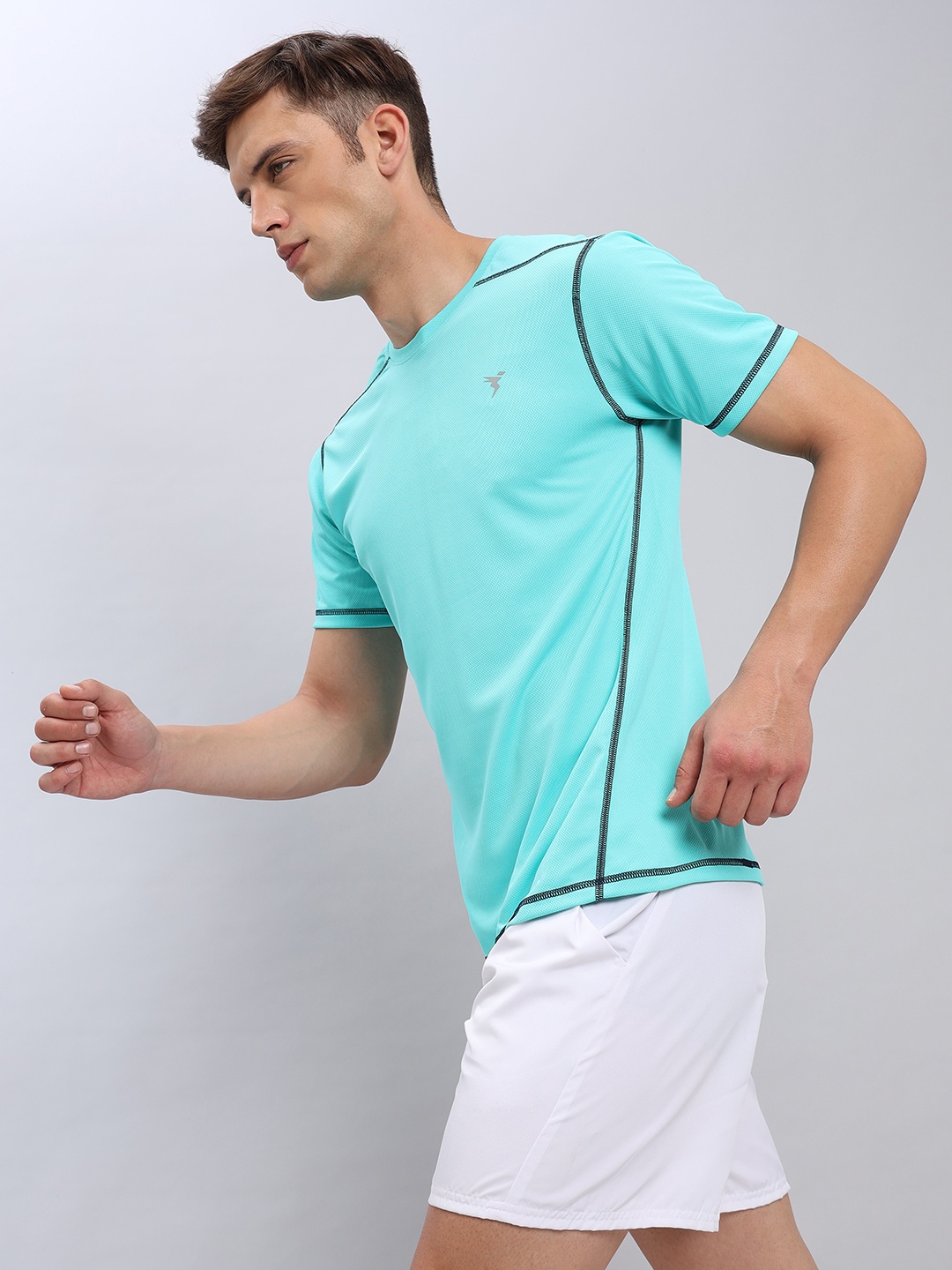 

Technosport Antimicrobial Round Neck Slim Fit T-shirt, Blue
