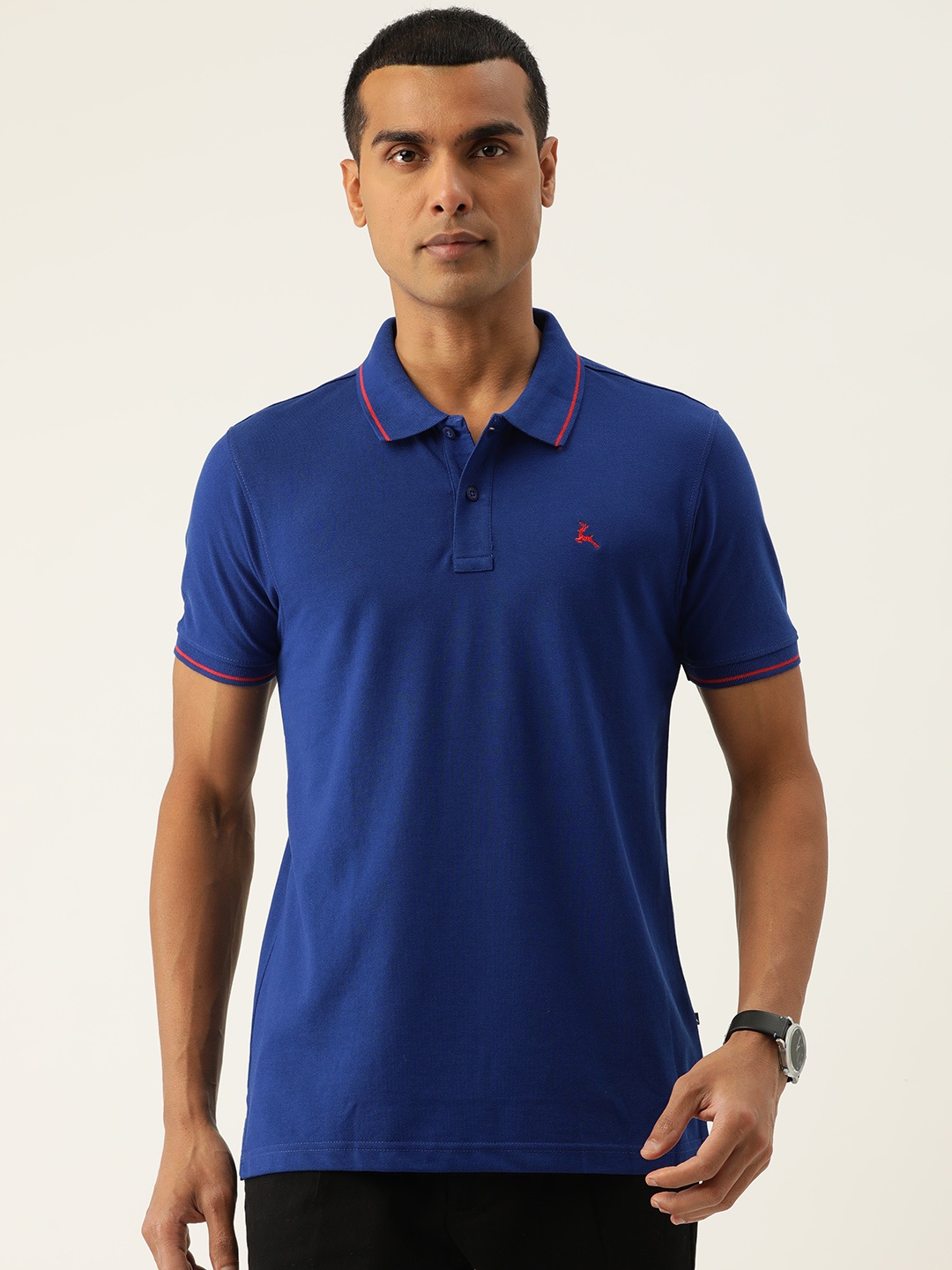 

Parx Pique Polo Collar T-shirt, Blue