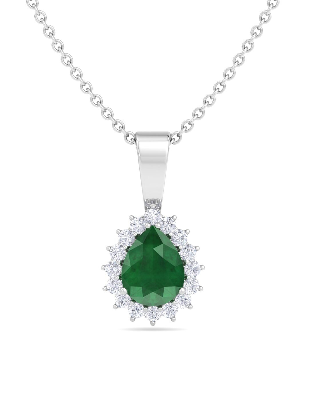 

Inddus Jewels 925 Sterling Silver Rhodium-Plated CZ Studded Pendant