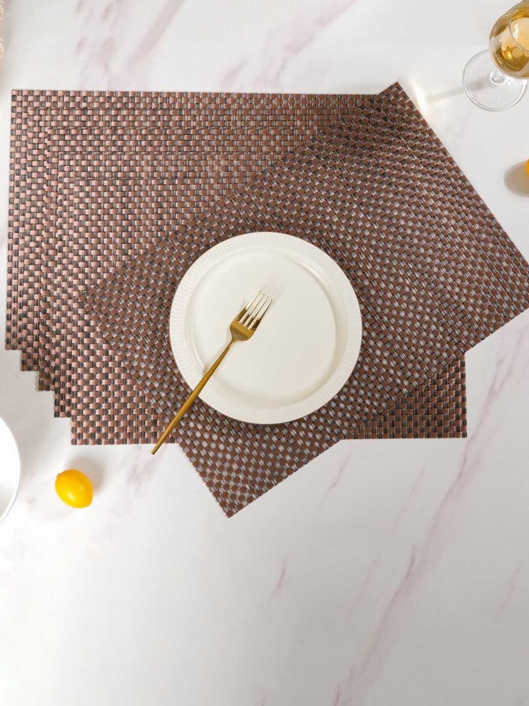 

Bajo's 6 Pieces Brown Textured Table Placemats