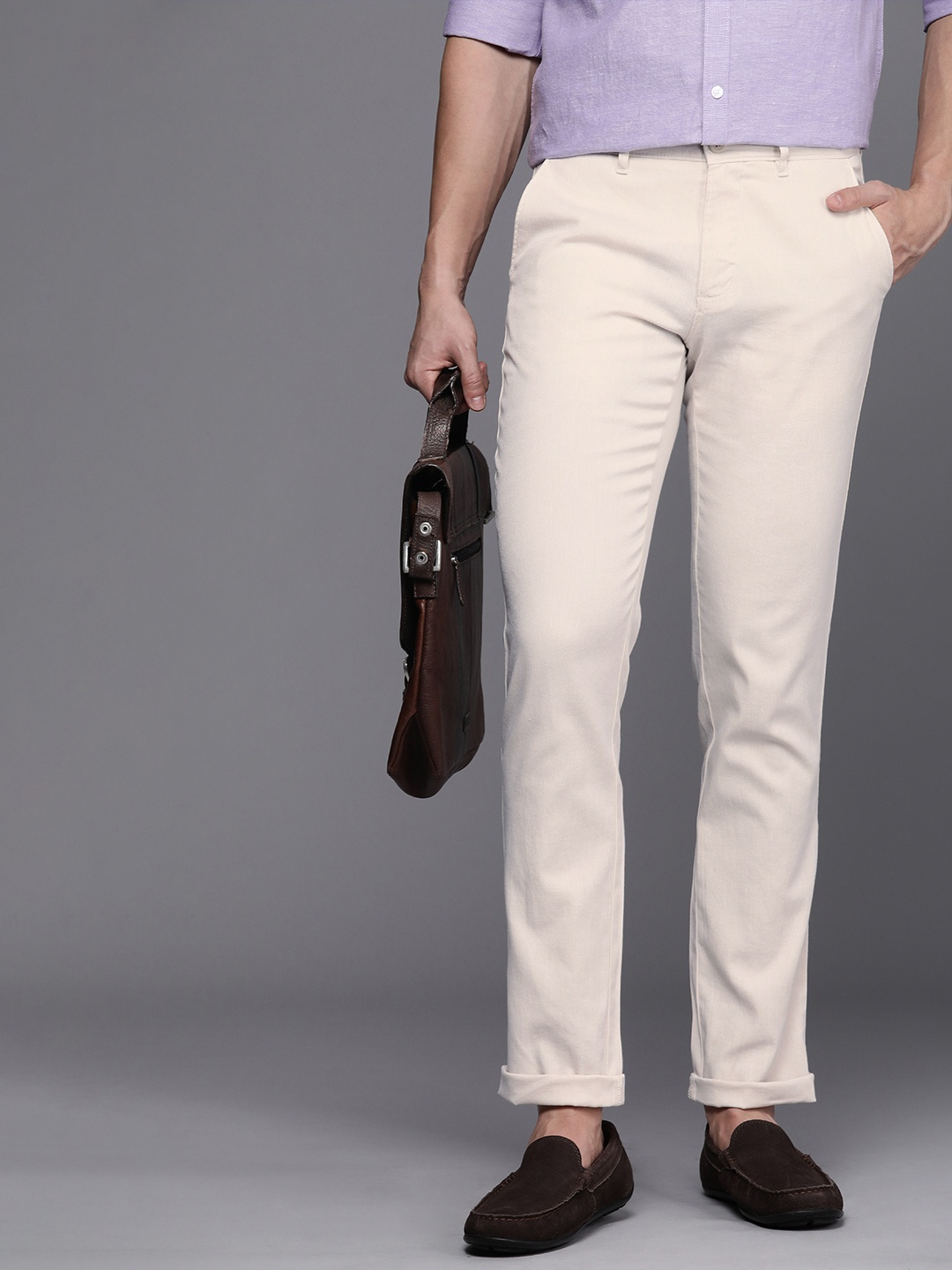 

Louis Philippe Sport Men Tapered Fit Chinos, Beige