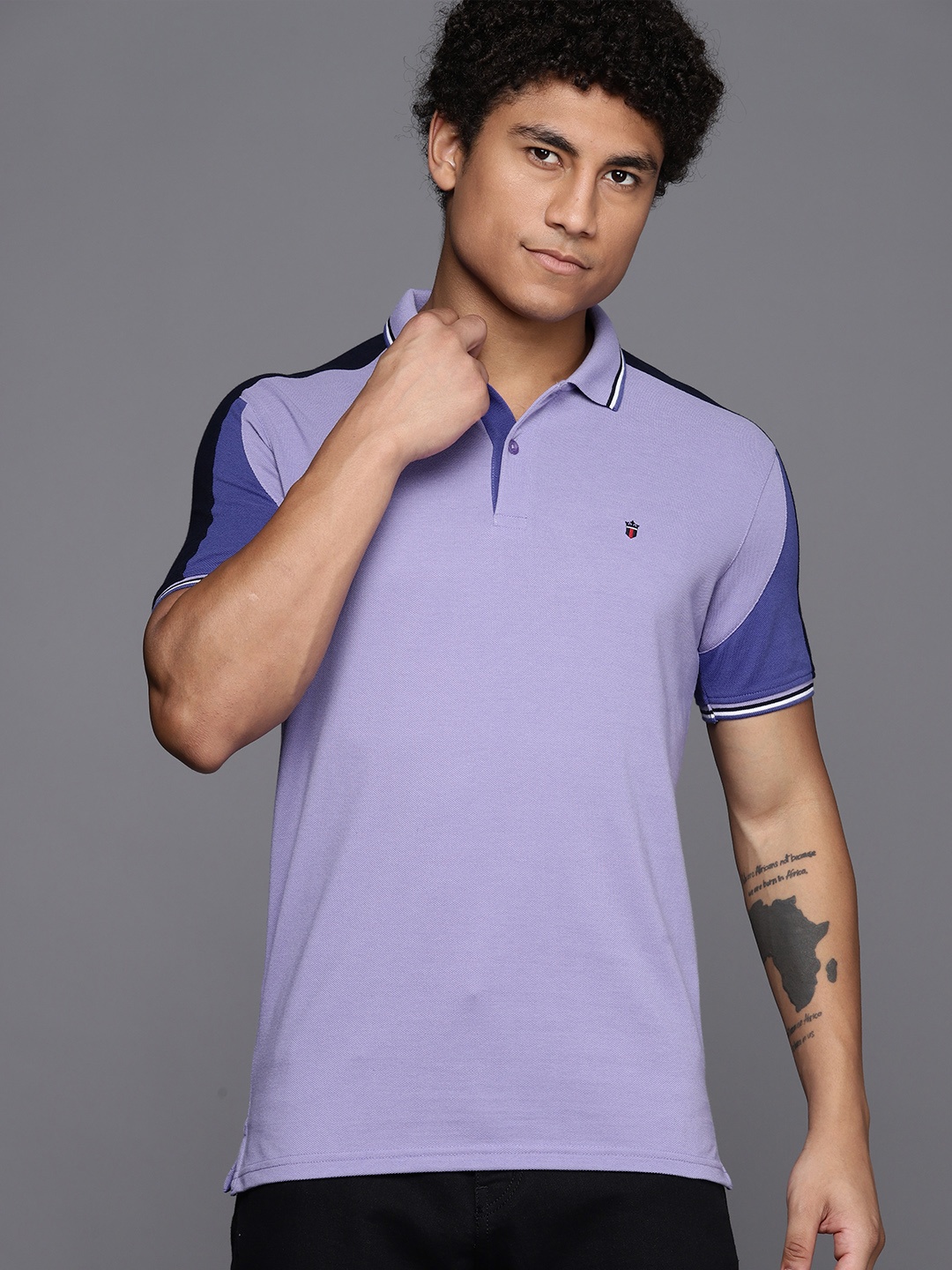 

Louis Philippe Sport Polo Collar Slim Fit T-shirt, Lavender