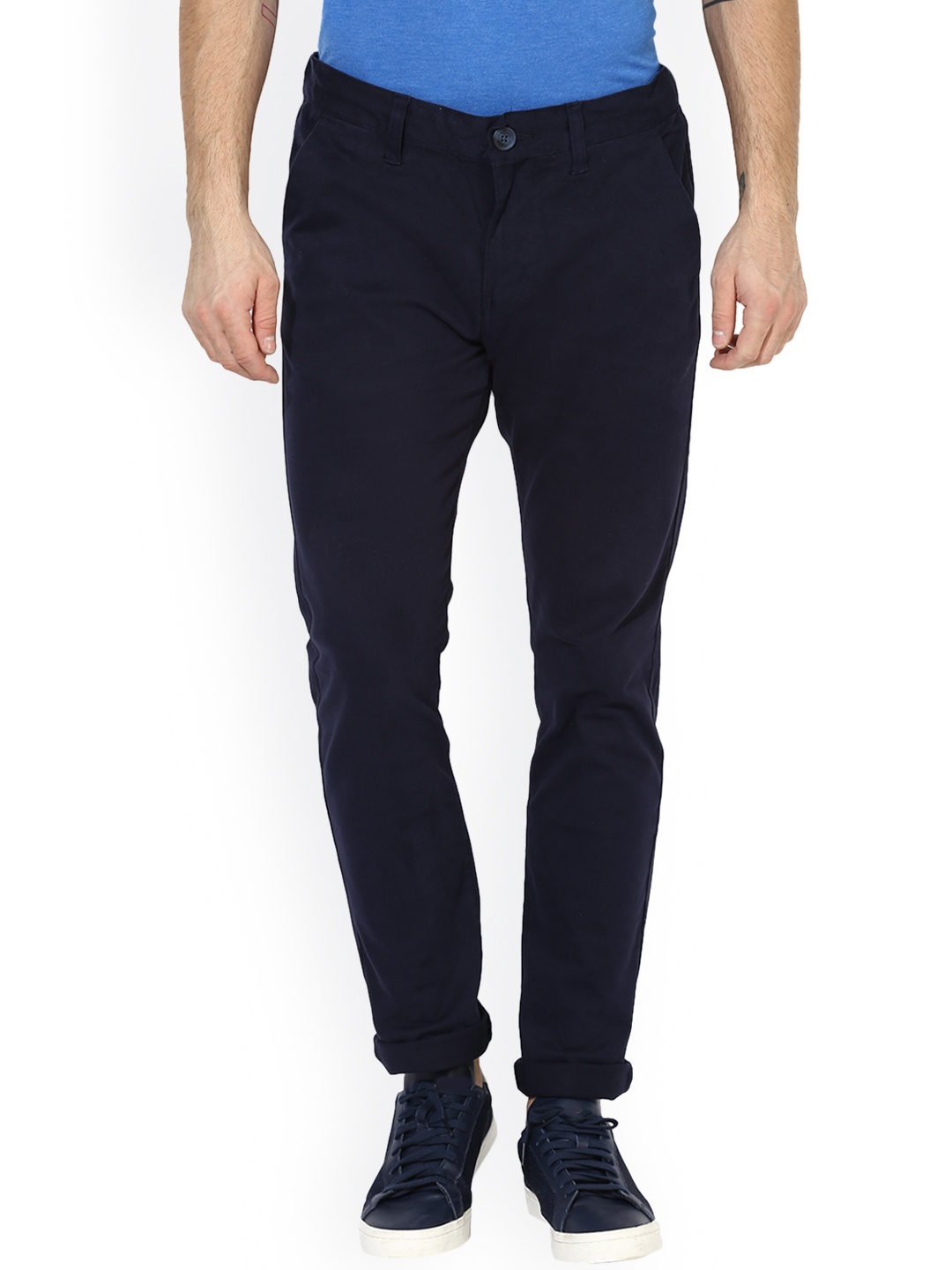 

Red Tape Men Blue Smart Regular Fit Solid Chinos