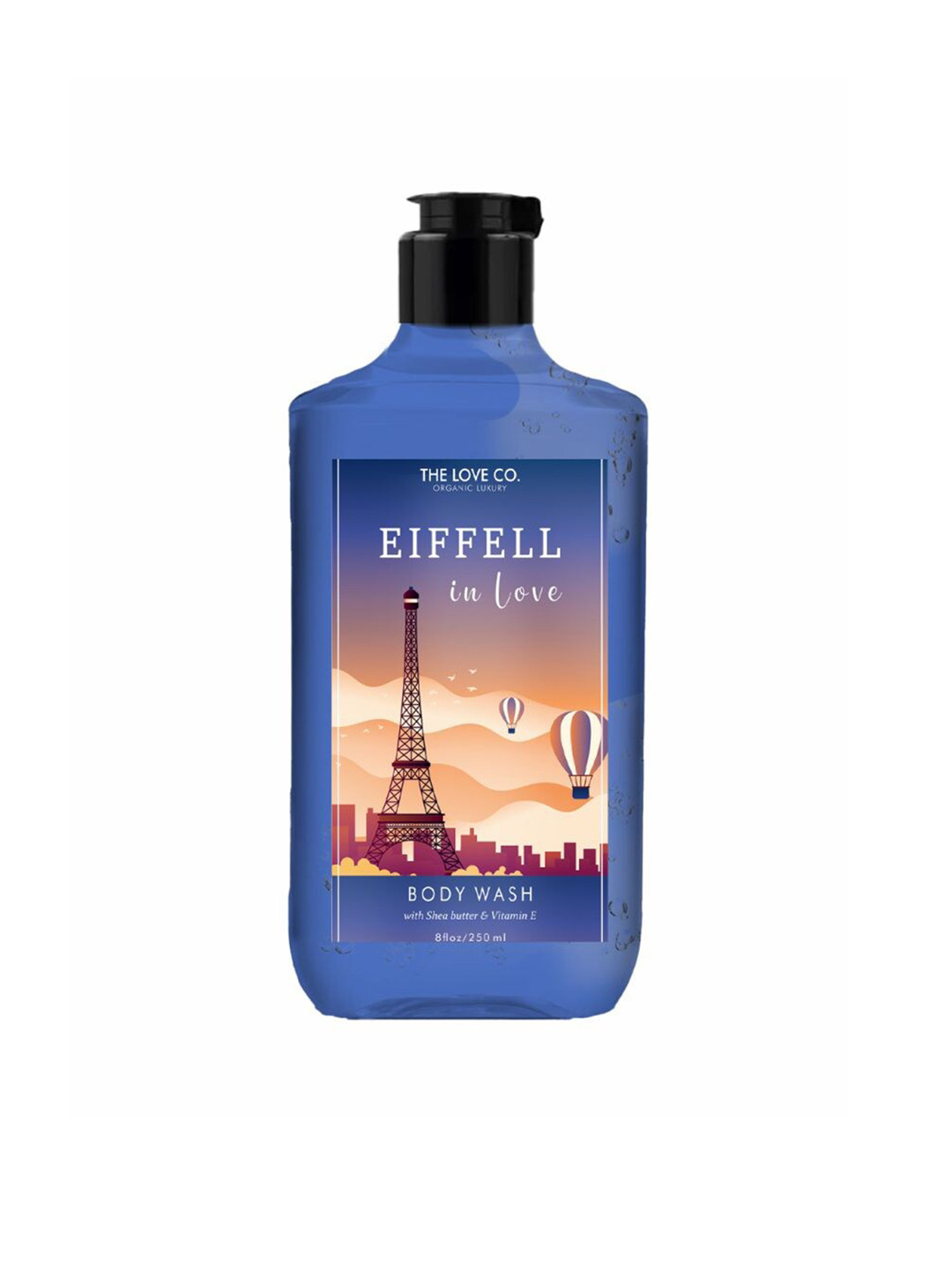 

THE LOVE CO. Eiffell In Love Body Wash with Shea Butter & Vitamin E 250ml, Blue