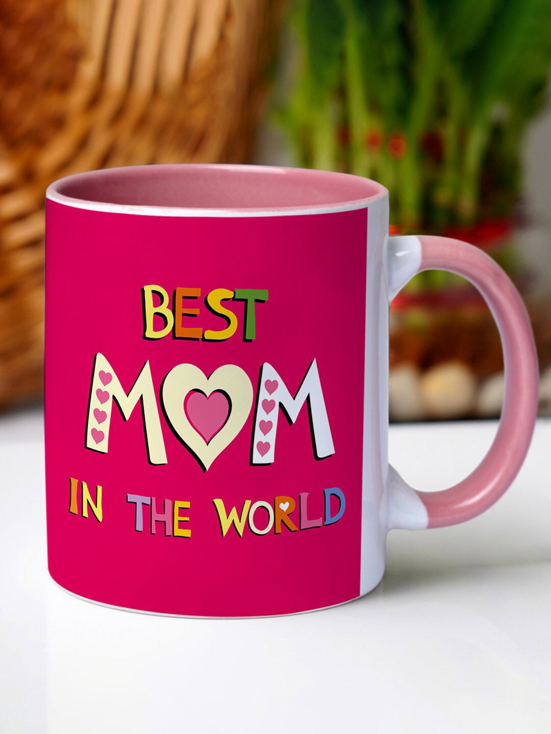 

Crazy Corner Mother's Day Pink & White Printed Ceramic Glossy Coffee Mug 350 ml