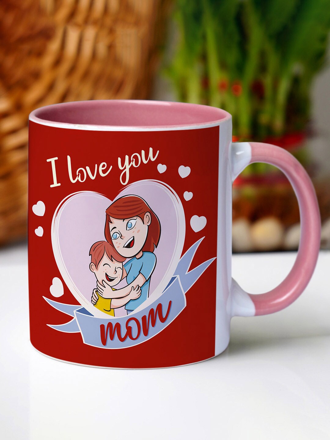 

Crazy Corner Mother's Day Red Printed Ceramic Glossy Mug - 350 ML
