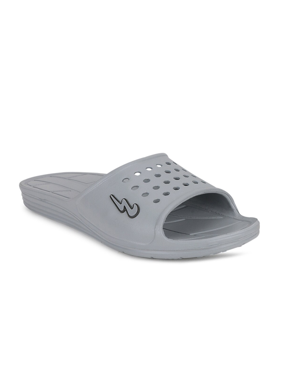 

Campus Men Self Design Lightweight Sliders, Grey