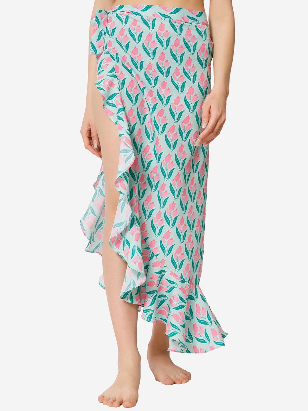 

Beau Design Women Printed Wrap-Around Sarong, Blue