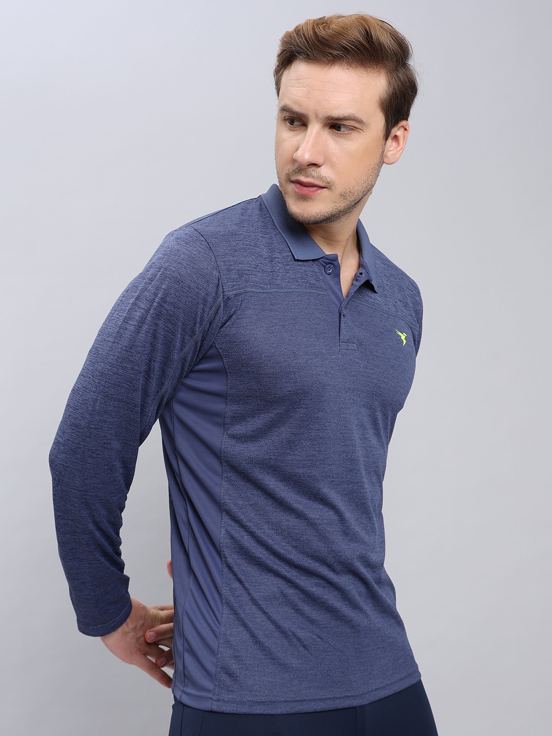 

Technosport Polo Collar Antimicrobial Slim Fit T-shirt, Navy blue