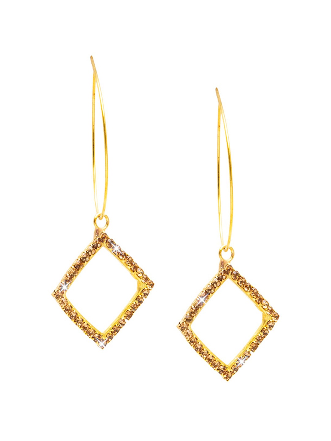 

Shining Jewel - By Shivansh Gold-Plated Contemporary Hoop Earrings