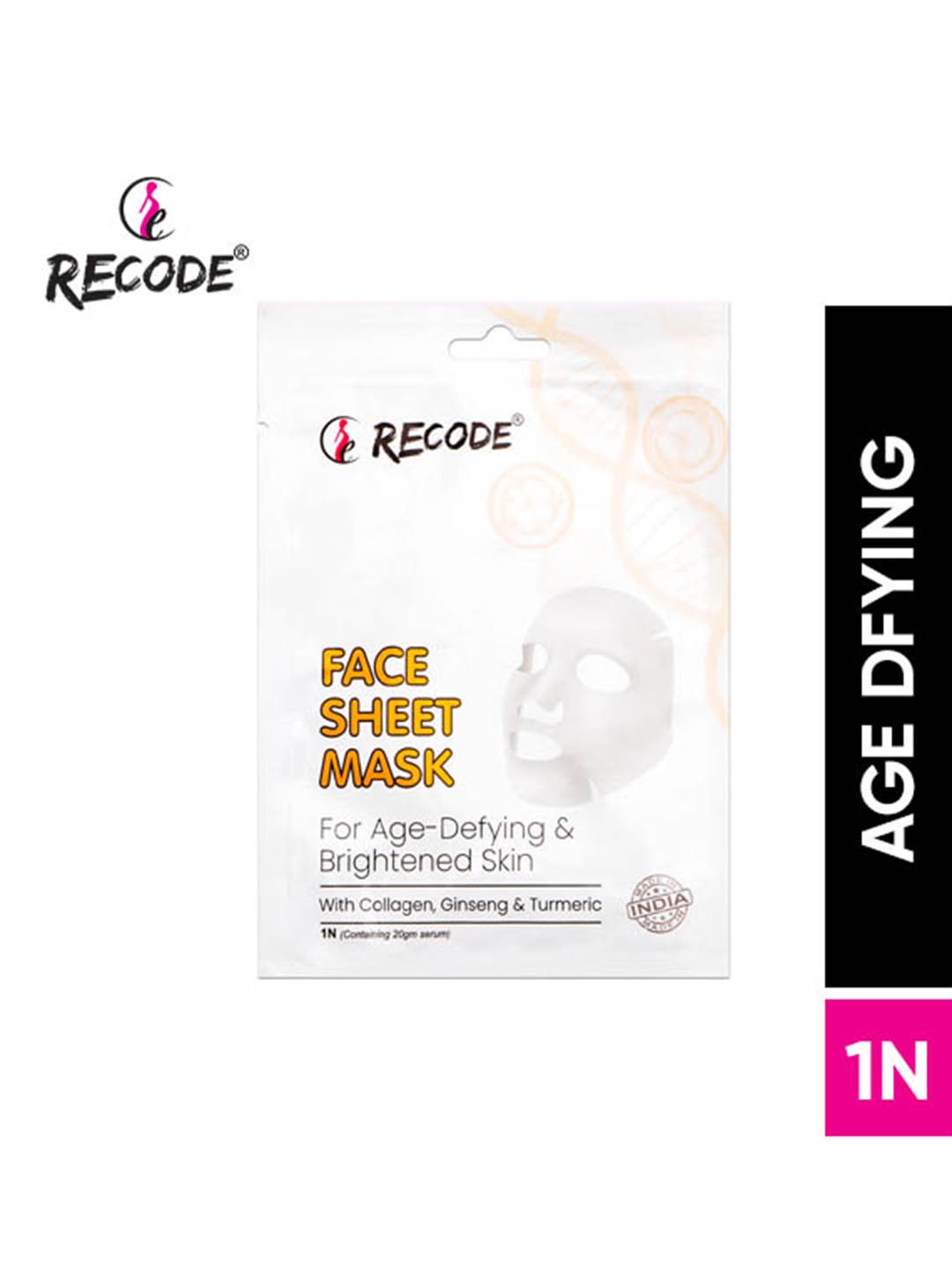 

Recode Age Defying Face Sheet Mask, Transparent