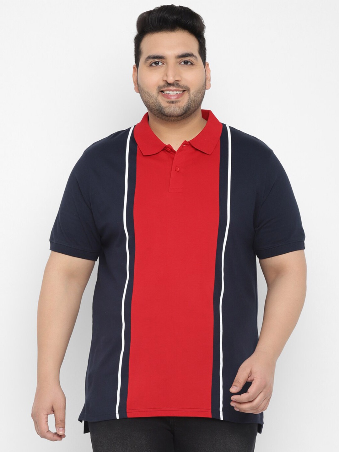 

Urbano Plus Polo Collar Regular Fit T-Shirt, Navy blue
