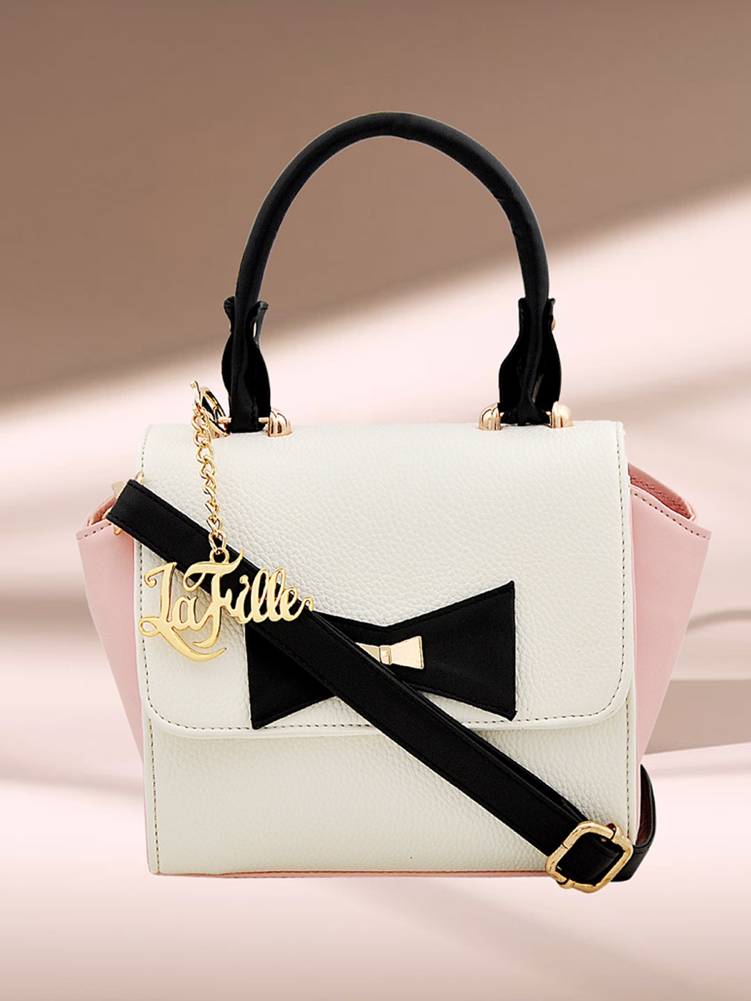 

LaFille White Solid Handheld Bag