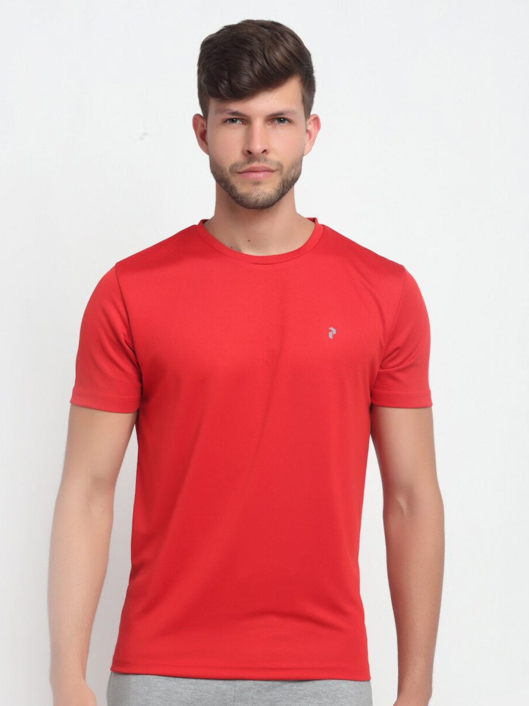 

PERFKT-U Round Neck Running T-shirt, Red