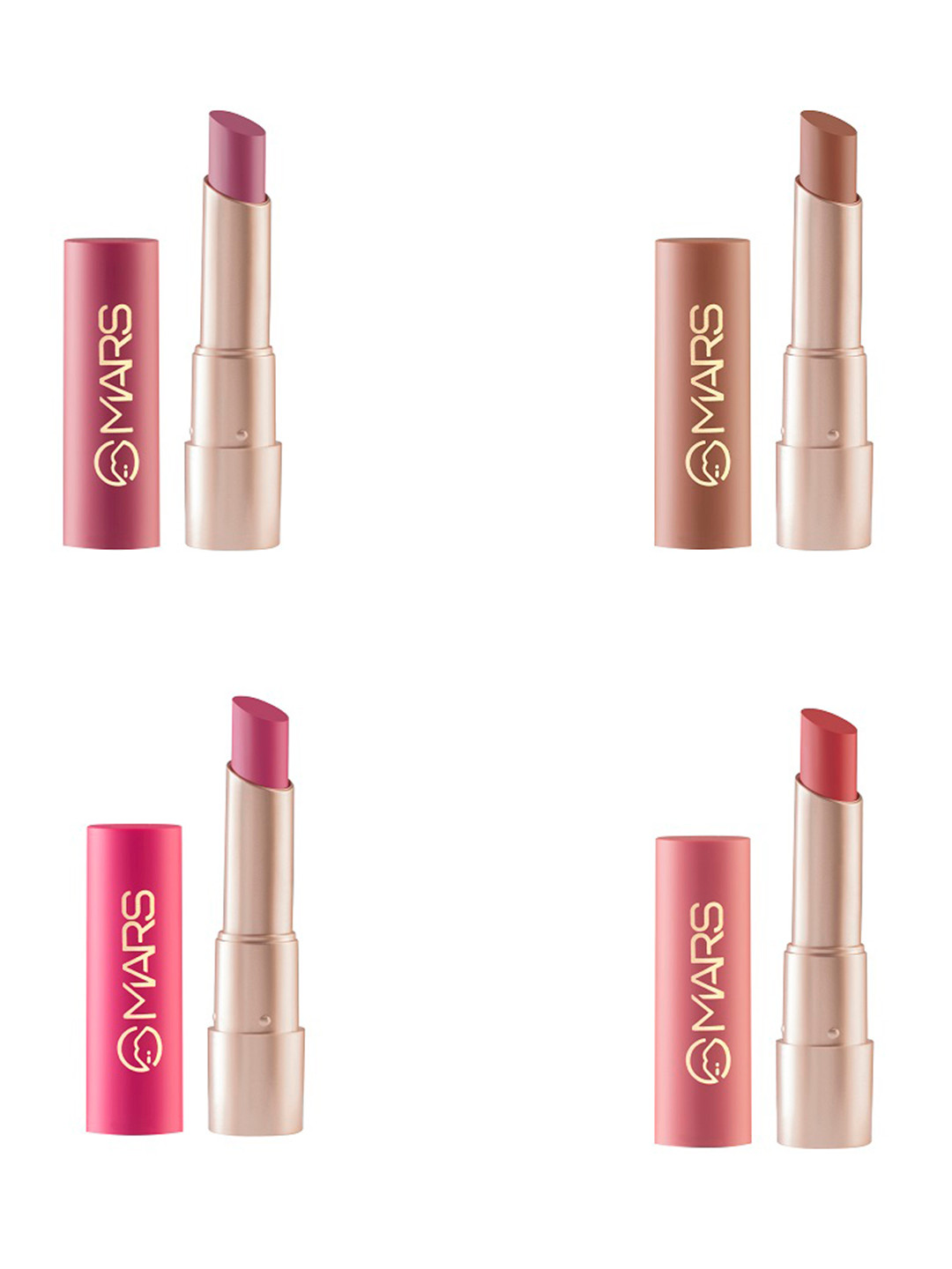 

MARS Set Of 4 UltraPigmented Creamy Matte Lipsticks - Shade 21 Shade 22 Shade 23 Shade 24, Multi