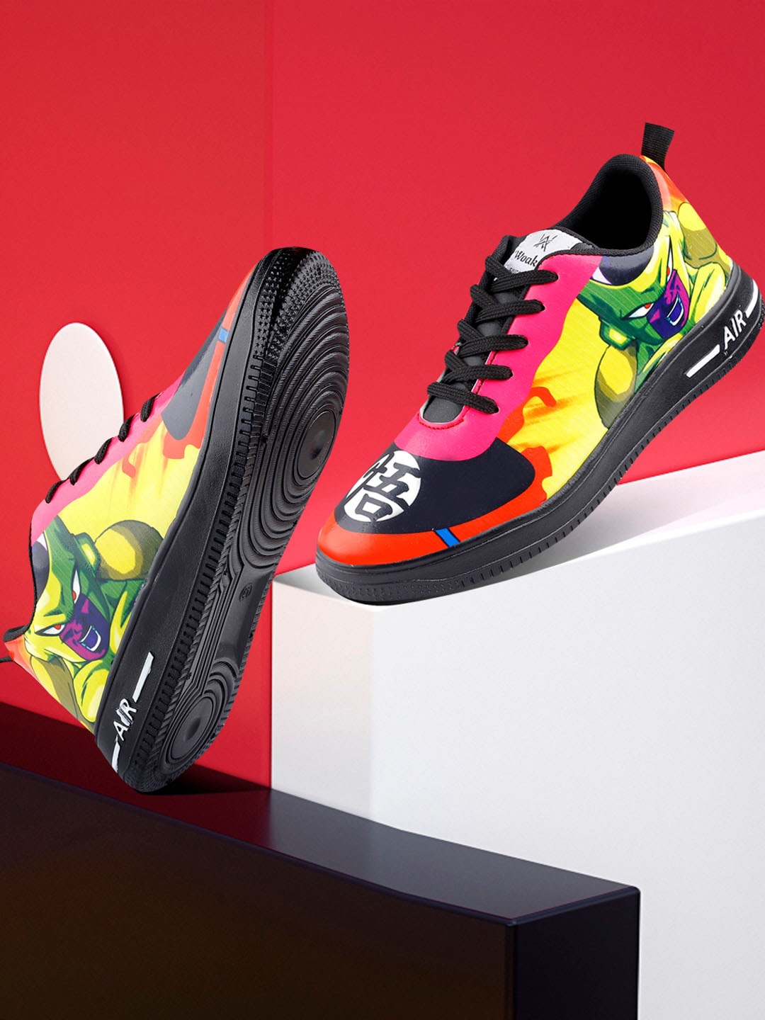 

Woakers Men Printed Waterproof Lining Sneakers, Yellow