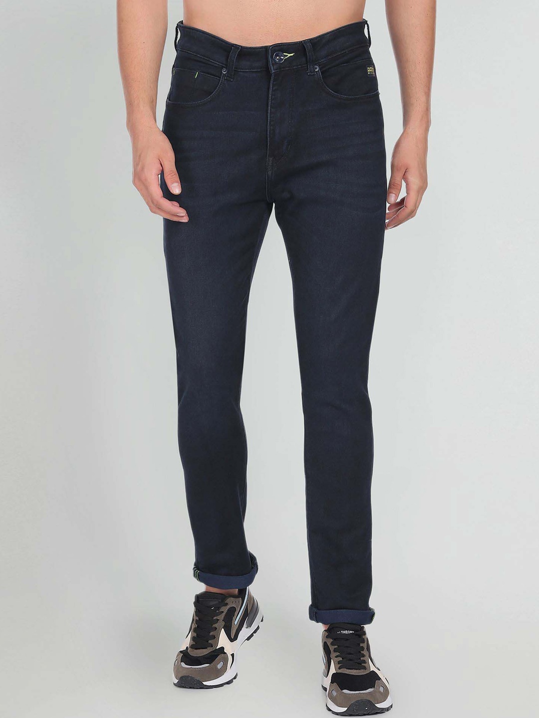 

Flying Machine Men High Rise Clean Look Slim Fit Jeans, Blue