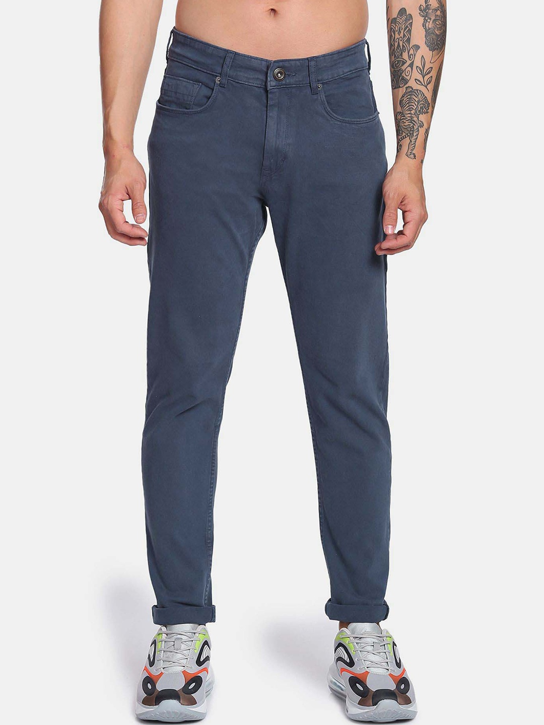 

Flying Machine Men Slim Fit Mid Rise Jeans, Blue