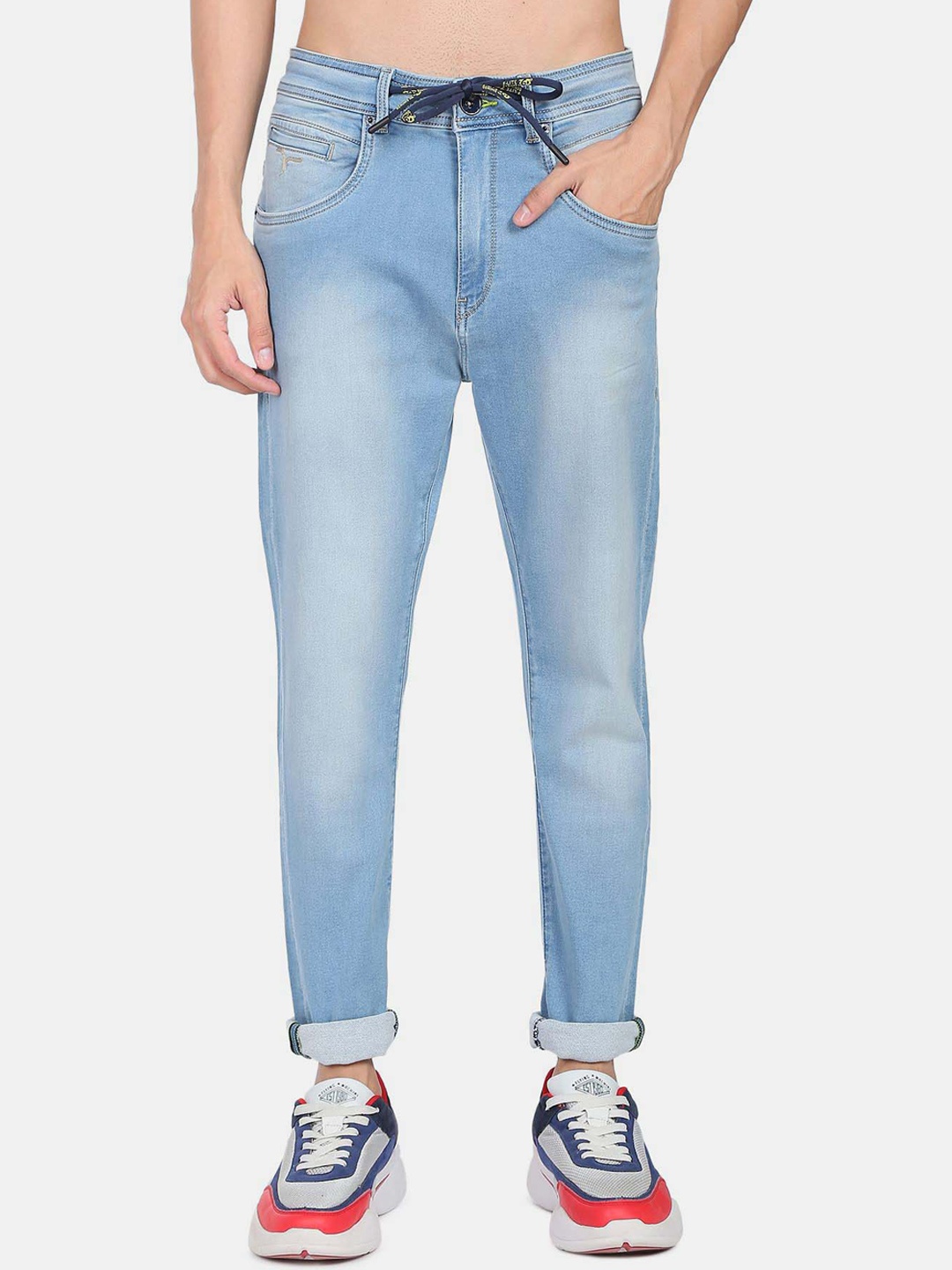 

Flying Machine Men Mid-Rise Heavy Fade Jeans, Blue